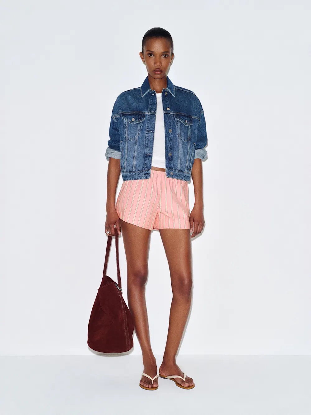 Nwot- Reformation ‘Nora Short’ Watermelon Stripe. Xs — image 3 of 7